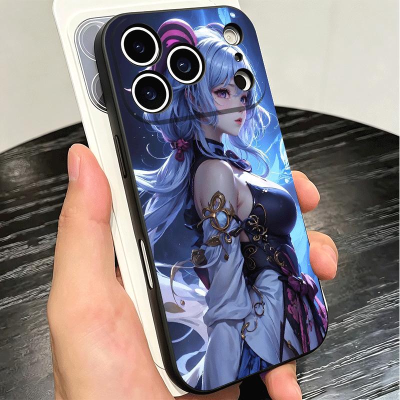 Мягкий чехол для телефона Genshin Impact Гань Юй для iPhone 16 16E 17 Air 15 Pro Max 14 Plus 13 Mini 11 12 7 Черная задняя крышка
