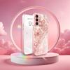 Изысканный чехол для телефона с розовым кружевным узором, чехол s26 ultra, стекло quad lock для Samsung Galaxy S26 S25 S24 S23 S22 FE, Ultra, Plus
