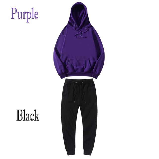 Женские спортивные комплекты Женские толстовки + брюки Спортивные штаны для бега Зимний флисовый спортивный костюм Толстовка Пуловер Мода