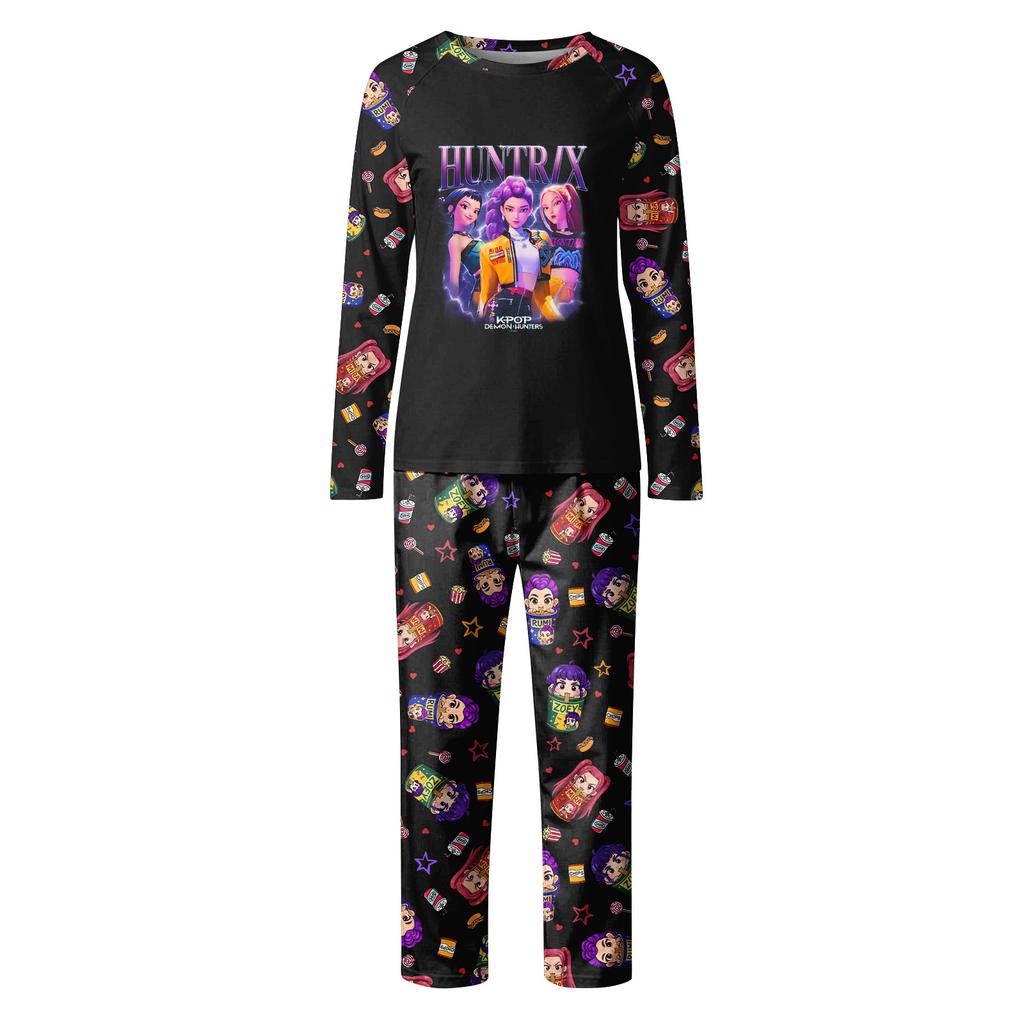 Мультяшный принт с буквами, семейный комплект с длинным рукавом, костюм родитель-ребенок, домашний костюм, осень