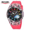 Men's Women Octagon Dial Digital Watch Waterproof Luminous Dial Sport Wristwatch with Alarm Outdoor Student Clock Jelly Color