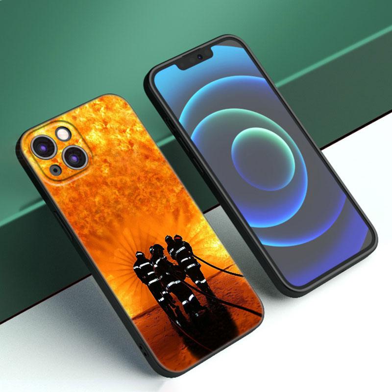 Герои-пожарные Пожарный Чехол для телефона для Apple iPhone 12 13 Mini 11 14 15 Pro Max 7 8 X XR XS SE 2020 2022 Черный силиконовый чехол