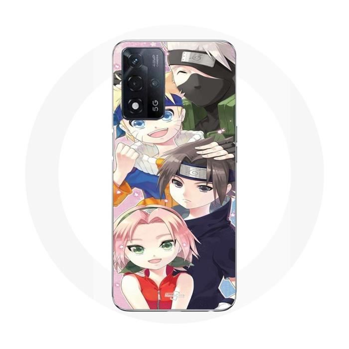 Coque - MANIACASE - Oppo A93s 5G - Silicone plastique - Souple - Kakashi, Naruto, Sasuke, Sakura