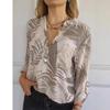 Women's New Fashionable Design V-neck Printed Blouse