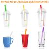 100 Pack Disposable Jumbo Straws for Drinking Smoothies & Bubble Boba Tea, Individually Wrapped Large Wide Straw for Milkshakes