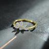 New 100% 925 Sterling Silver Rhombus AAA Clear CZ Crown Fashion Gold Color Finger Ring For Women Fine Wedding Jewelry