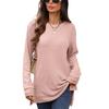New Autumn and Winter Style Round-neck Geometric Jacquard Loose Long-sleeved T-shirt for Women