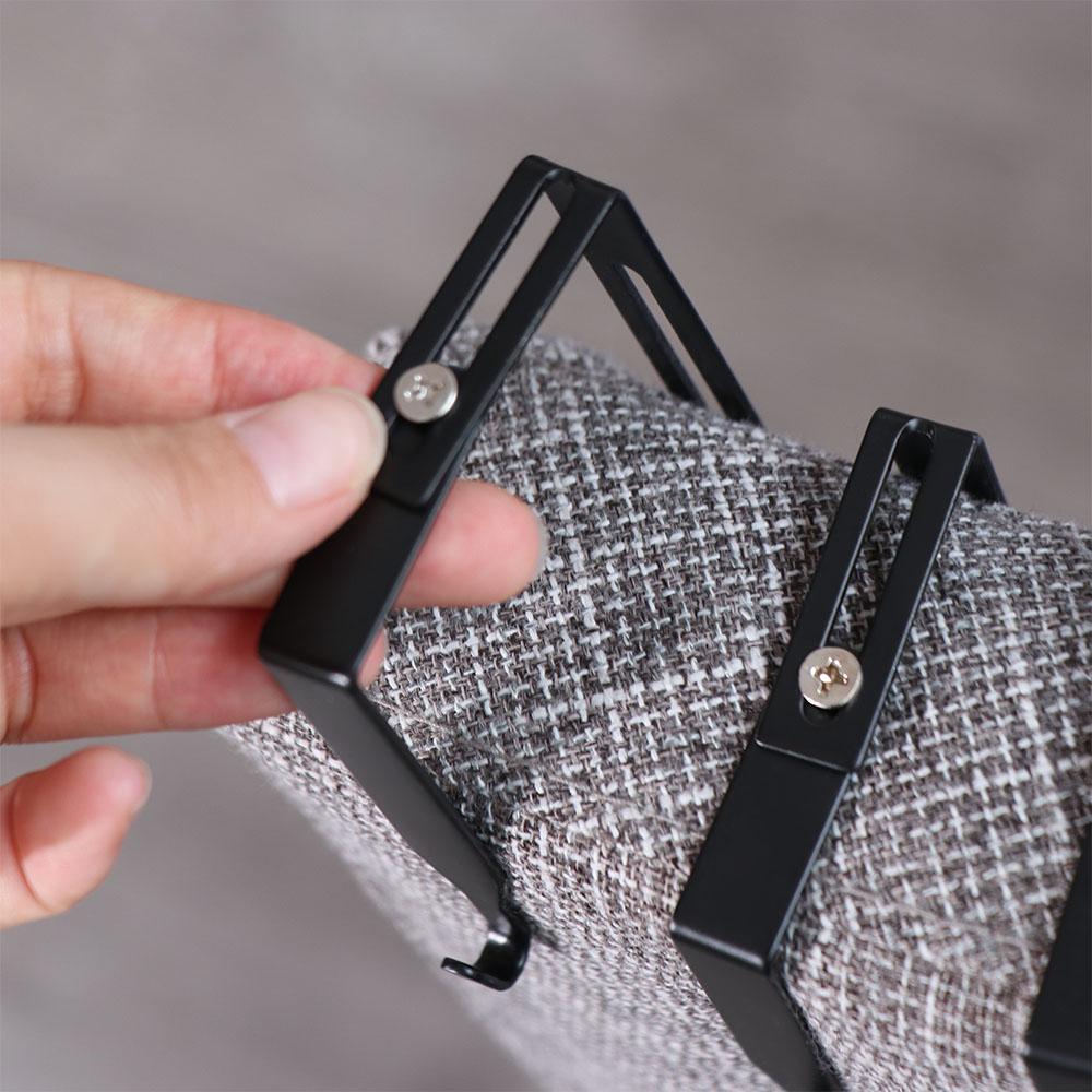 4Pcs Multifunctional Iron Adjustable Cubicle Hook Black Flexible Cubicle Wall Hooks Reusable Partition Hanger Potted Plants