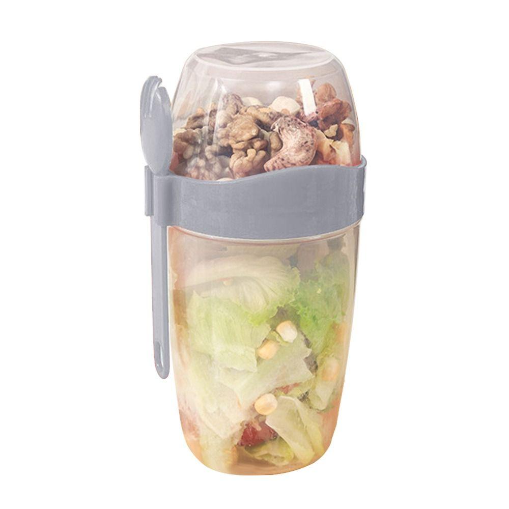 Home Kitchen Storage Portable Double Layer Bottles Light Food Cup Vegetable Salad Cup Jars