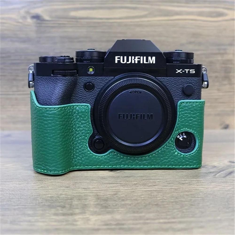 Получехол из натуральной кожи XT5 для камеры Fujifilm XT5 Fuji X-T5, с нижним отверстием, магнитная крышка