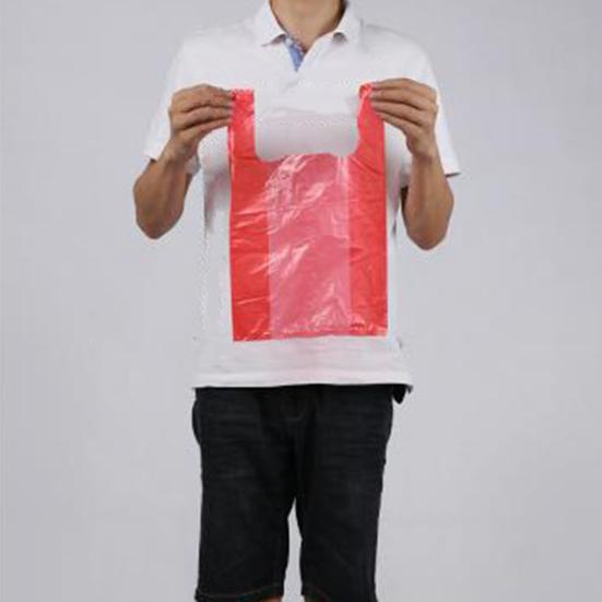 100 шт. Пакеты для покупок в продуктовых магазинах, большая вместимость, прочные, выдерживающие нагрузку, одноразовые мусорные пакеты с усиленными ручками