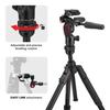 Manfrotto Befree GT PRO Professional Travel Tripod Kit with Fluid Head Leveling Column for Aluminum Screw DSLR Mirrorless Camera Accessories 3-Way