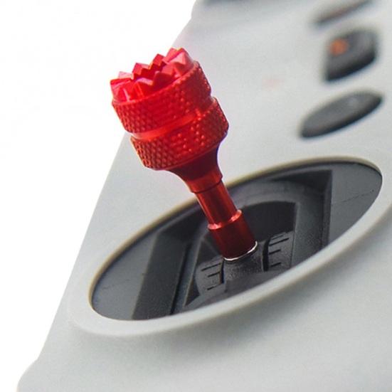 1 Pair RC Thumb Rocker Toothed Texture Non-slip Sensitive Control Compact Removable Joysticks Replacement Red/Multicolor Controller Joysticks
