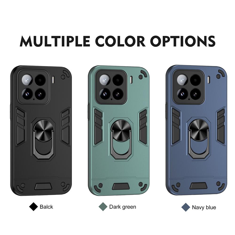 KEYSION Противоударный защитный чехол для Xiaomi 15 5G Мягкий силиконовый + защитное кольцо для камеры ПК Подставка для телефона Чехол для Xiaomi 15 Pro 5G