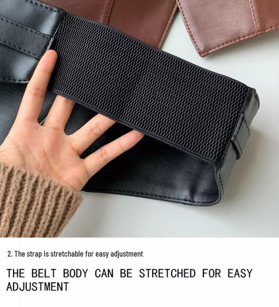 Women's Wide Leather Corset Belt 2024: Elegant Dress & Outerwear Accessory