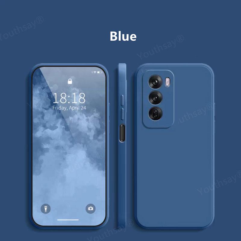 Для OPPO Reno 12 Pro жидкий силиконовый чехол Reno 12 Pro чехол Fundas Coque мягкий TPU защитный чехол для камеры телефона OPPO Reno 12 Pro