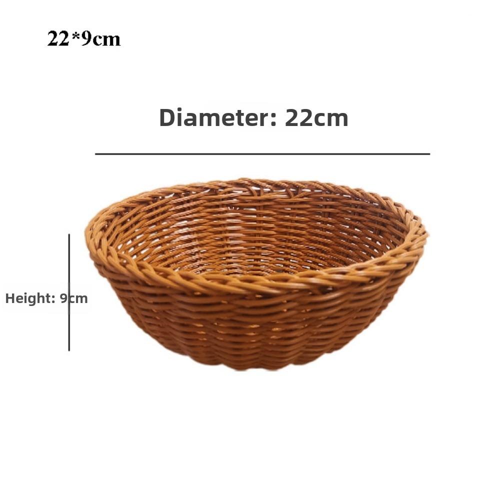 Hardness Rattan Wicker Woven Serving Baskets Household 10 Styles Bread Fruit Vegetables Basket Handwoven Hot Pot Platter