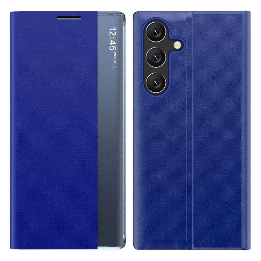 Чехол-книжка для Samsung Galaxy S26 с окошком, устойчивый к царапинам, из ПУ-кожи, с подставкой