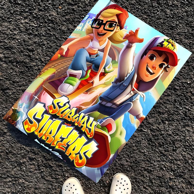 Ковер с принтом Subway Surfers, Коврик для офисного кресла, Гостиной, Спальни, Кухни. Декор, Подарки.