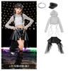 Girls Jazz Dance Outfit Set Hip Hop Street Performance Costume Hooded Top Skirt Stage Show
