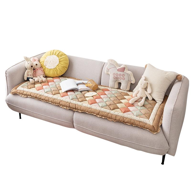 Подушка для дивана из 100% хлопка ручной работы, нескользящая утолщенная подушка в форме булочки, чехол для дивана, можно стирать в машине