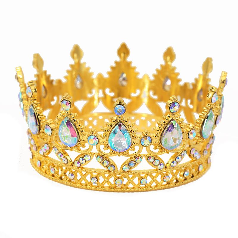 Украшение для торта на день рождения корона цветы наряд ювелирные изделия капля воды сплав корона детские аксессуары для волос