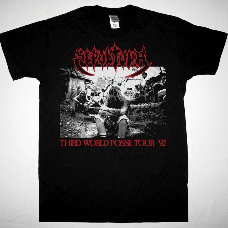Винтажная футболка Sepultura Metal Band Third World Posse Tour 1992 Унисекс