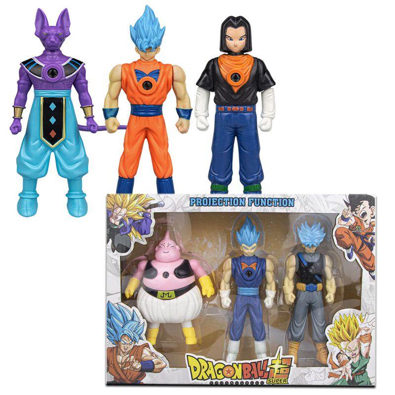Dragon Ball Z Light Projection Figure Model Blue Goku Vegeta Kids Gift**