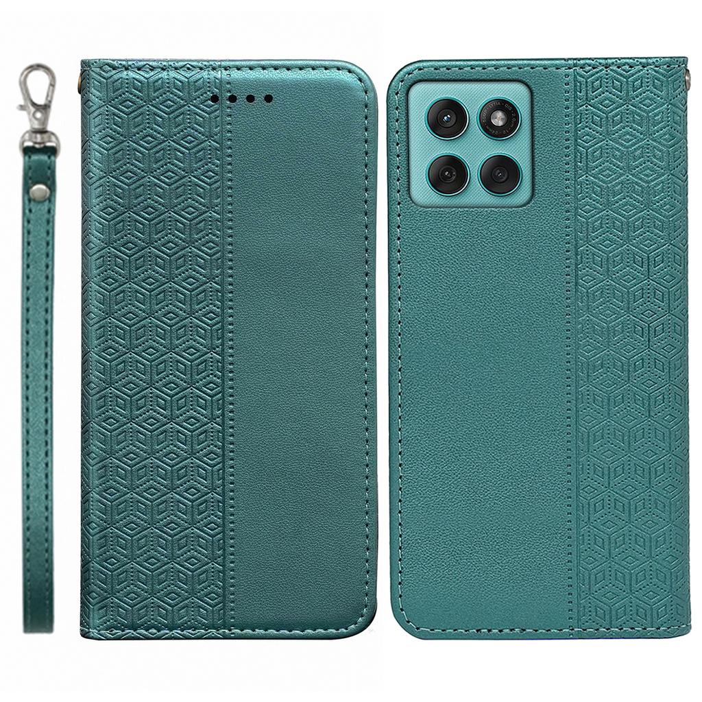 For Motorola Edge 60 Fusion 5G Wallet Phone Case Strong Magnetic Checkered Pattern Imprint Leather Flip Cover