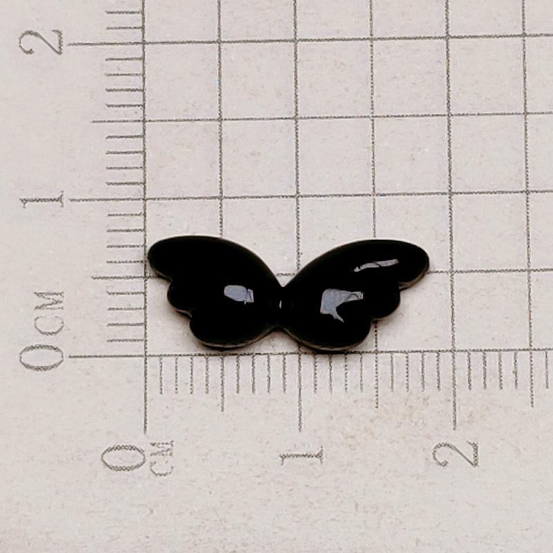 30 Pcs New Cute Mini Cartoon Bright Black And White Wings Resin Scrapbook Diy Jewelry Manicure Wedding Hairpin Accessories A59