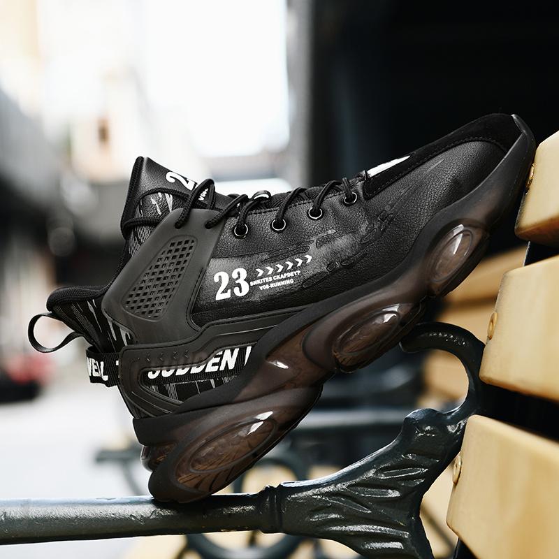 Модная мужская весенняя обувь высокого качества, трендовая, на толстой подошве, на ремешке, баскетбольная, новая, дышащая, амортизирующая, повседневная, кроссовки, 2025