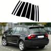 8 шт. Подходит для BMW X3 E83 2004-2007 2008 2009 2010 Глянцевые черные стойки кузова, накладки на боковые окна дверей, декоративный набор