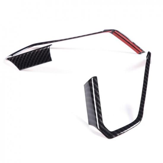 ABS Carbon Fiber Interior Steering Wheel Trim Cover For Corvette C8 -