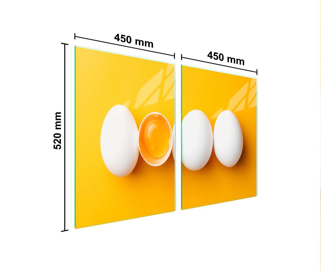Glass protective plate for the stove 2x45x52 Kitchen