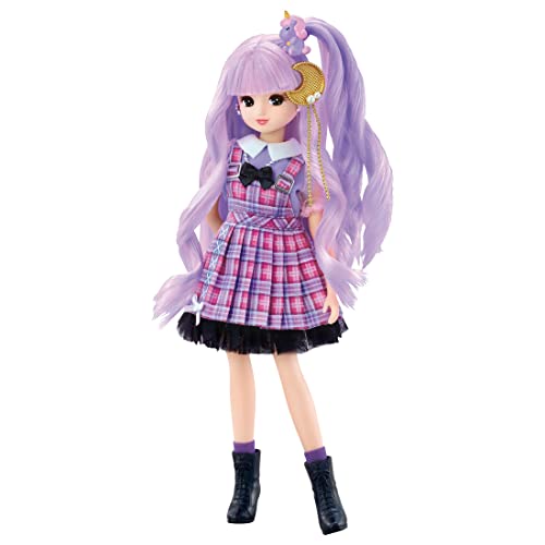 Takara Tomy Plastic Licca-chan Doll Rainbow Curl Licca-chan Dress-up Play Toy for Girls Ages 3 and Up