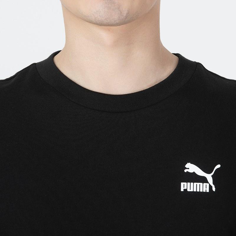 Puma Футболки Мужские Черные С Круглым Вырезом Умеренный Прямой Крой 536926-01