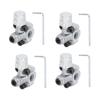 4Pcs Piercing Valve Zinc Alloy Line Tap Valves 3 In 1 for 14in 516in 38in Pipe