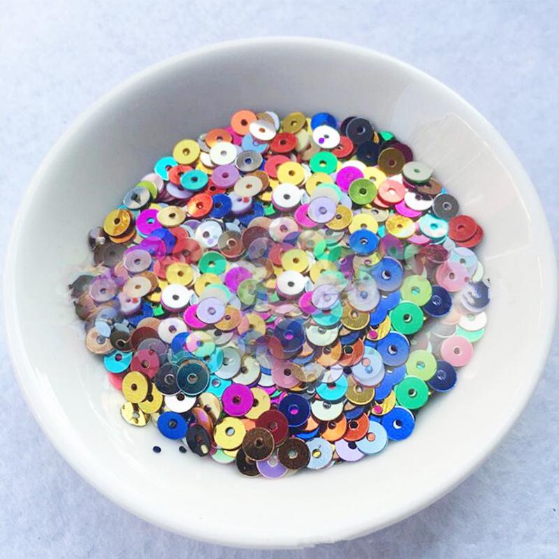 Свободные пайетки DIY 4 мм пайетки для рукоделия, швейные пайетки, круглые, 4000 шт., свадебные