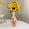 3D Puzzle Vase Adults DIY Floral Puzzle Vase 160 Pieces of Puzzle Vase Flower-Themed Art Puzzle Vase Gift for Housewarming Home Decoration