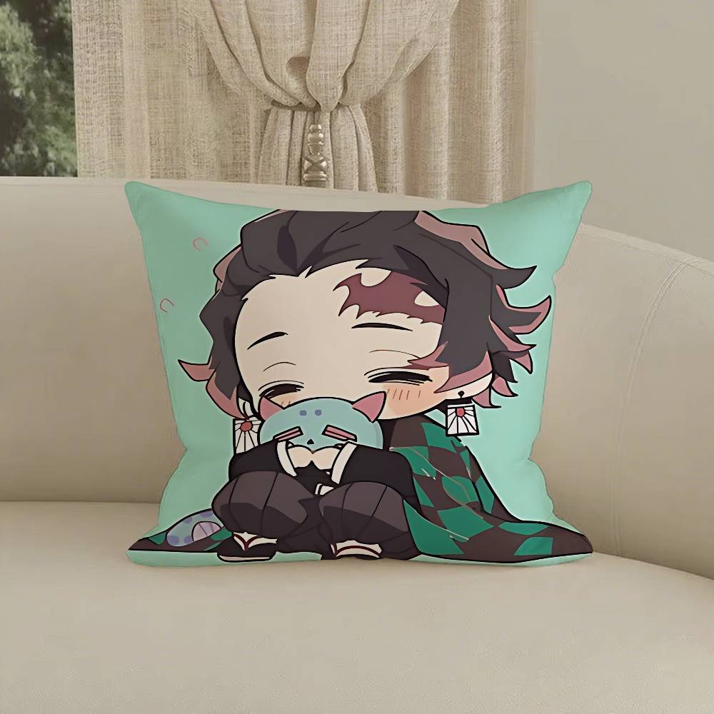 Kwaii D-Demon S-Slayer Pillow Case Pillowcases Home Decor Living Room Decor Cushion Covers