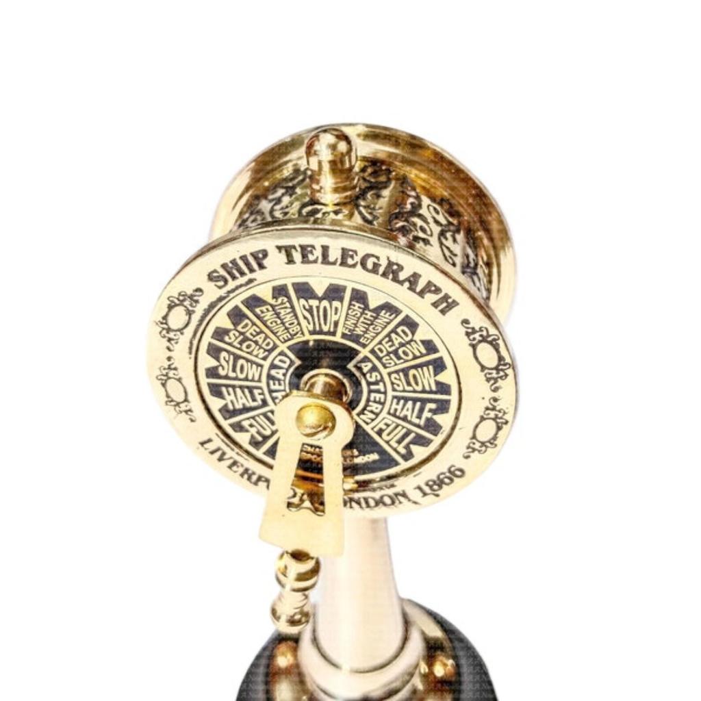 7" Antique Brass Ship's Engine Order Telegraph Nautical Collectible Decorative Gift Item for Men and Women