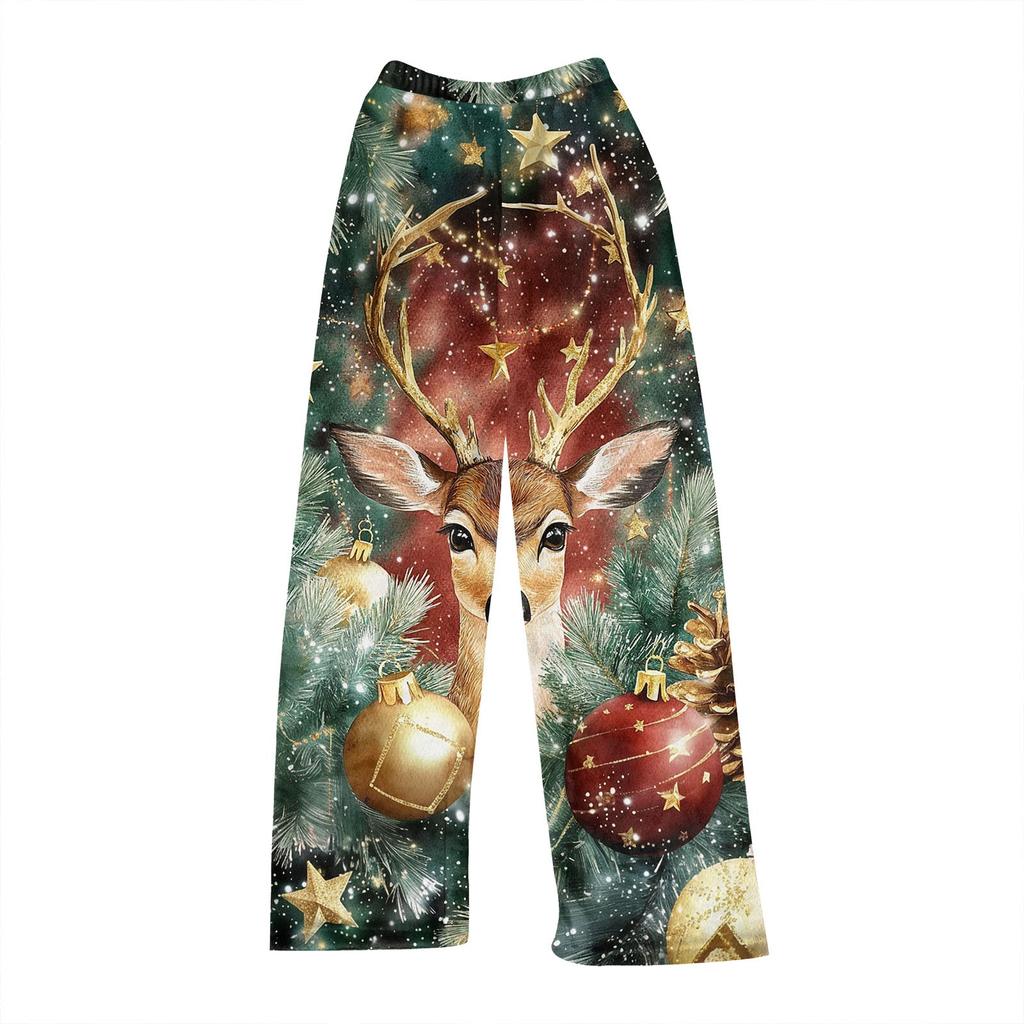 Женские зимние клетчатые брюки, длинные брюки, спортивные брюки