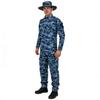 Морской камуфляжный костюм в стиле рибстоп, блузка, брюки-карго, комплект с кепкой
