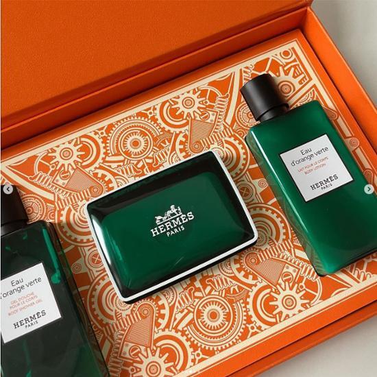 [Подарочная сумка для покупок] Hermes Odorange Verte 80 мл, подарочный набор из 3 предметов для тела, корейский уход за телом