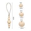 5 Pieces Jute Rope with Wood Bead Beads Garland Project Farmhouse Ornaments Art Crafts Wall