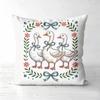 1 Pieces Farmhouse Goose Floral Bow Throw Pillow Cover Pattern Cushion Cover Suitable For Sofa Bedroom Car Pillow Cover