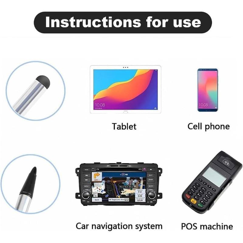 Универсальный емкостный/резистивный стилус для IPhone, IPad, Samsung, смартфона, планшета, сенсорного экрана, резиновый стилус