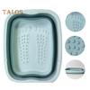 Foldable Wash Basin Plastic Portable Pool Foot Bath Basin Kitchen Fruit Vegetable Washing Basin Footbath Tub Camping Laundry Car Wash Basin