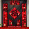 Festival Decals Spring Festival Couplets FU Character Door Sticker  Door Decorations