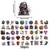 50PCS Halloween PET Stickers - Spooky Waterproof Decor with Pumpkin, Skull & Eyeball Designs for DIY AnimeWorlds Store